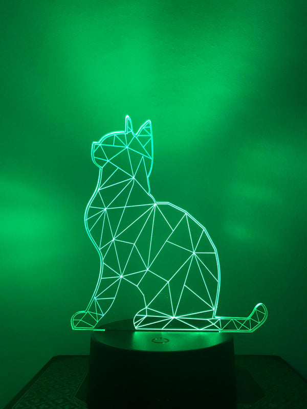 Nachtlampje voor kind of volwassen. Nachtlamp KAT.  Mood lamp 7-kleurig. Stijl 2