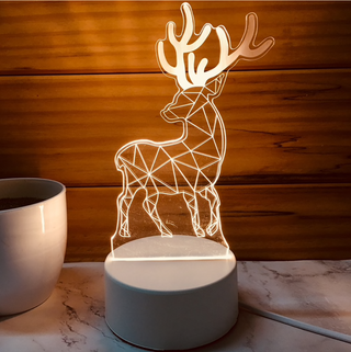 Nachtlampje voor kind of volwassen. Mooie lamp Hert. Lamp Hert/ Hert nachtlamp. Stijl 1